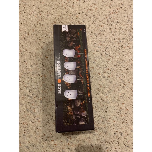 Halloween White ghost pathway jack o lantern lane lights Spooky Decor Outdoor - Picture 9 of 10